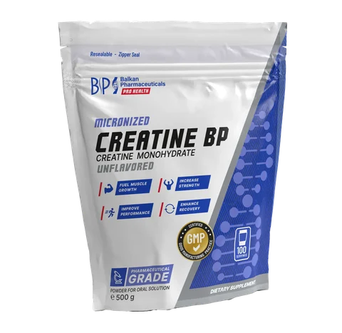 Balkan Pharmaceuticals Creatine Unflavored pouch.